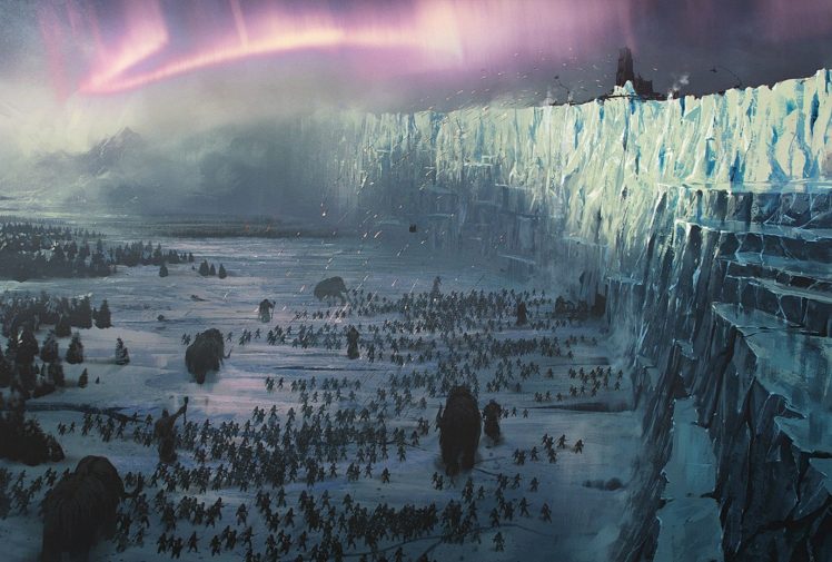 fantasy art, Game of Thrones, Snow, Mammoths HD Wallpaper Desktop Background
