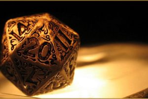 closeup, D20, Gold, Dungeons and Dragons, Dice, Numbers
