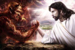 Devil, Jesus Christ, Digital art, Fantasy art, Religion, Hell, Heaven and Hell