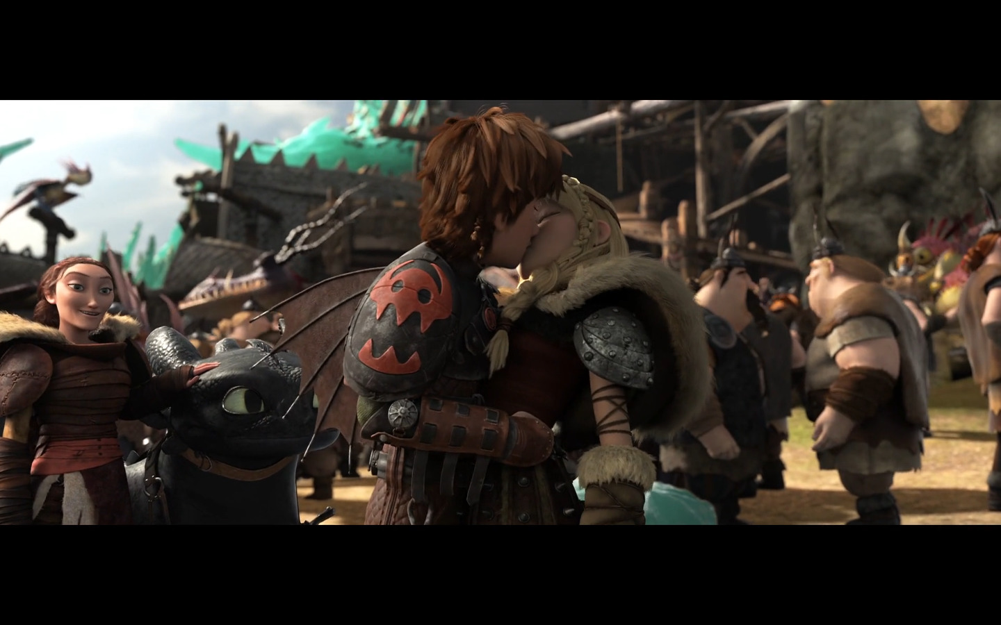How to Train Your Dragon 2, Dragon, Kissing, Vikings, Toothless, Night