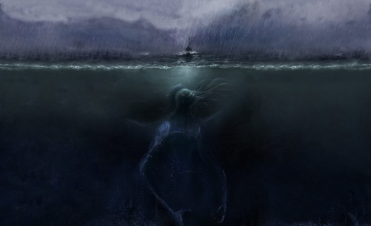 fantasy art, Sea monsters HD Wallpaper Desktop Background