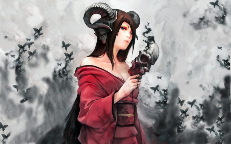 demon, Women, Horns HD Wallpaper Desktop Background
