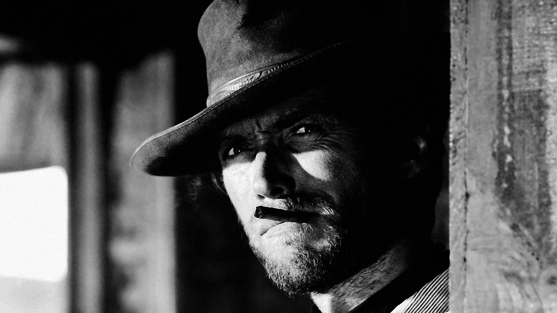 Clint Eastwood, Monochrome, Actor, Men Wallpaper
