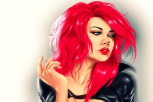 artwork, Women, Redhead