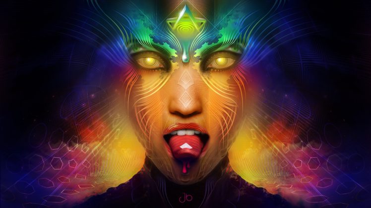 face, Women, Colorful, Digital art HD Wallpaper Desktop Background