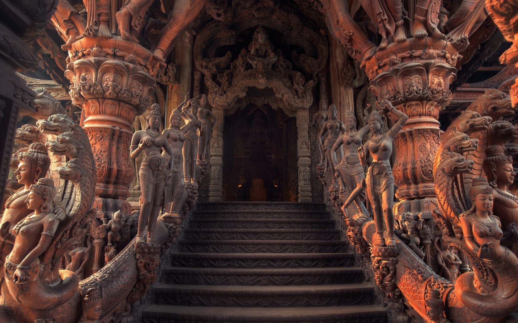 architecture, Interiors, Staircase, HDR, India, Religions, Sculpture, Women, Dragon, Door Wallpaper