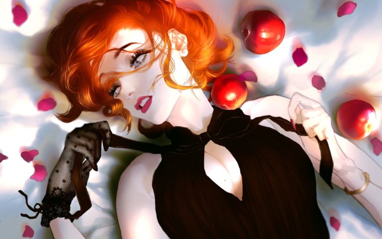 redhead, Women, Artwork HD Wallpaper Desktop Background