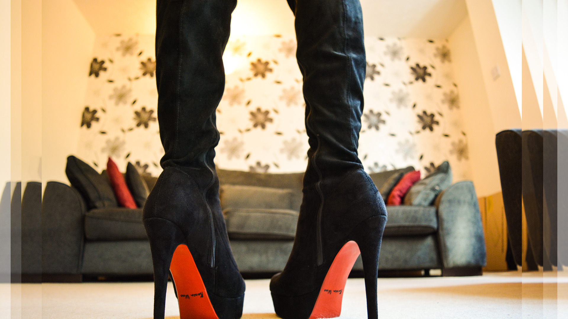boots, Heels, Knee high boots, Women Wallpaper