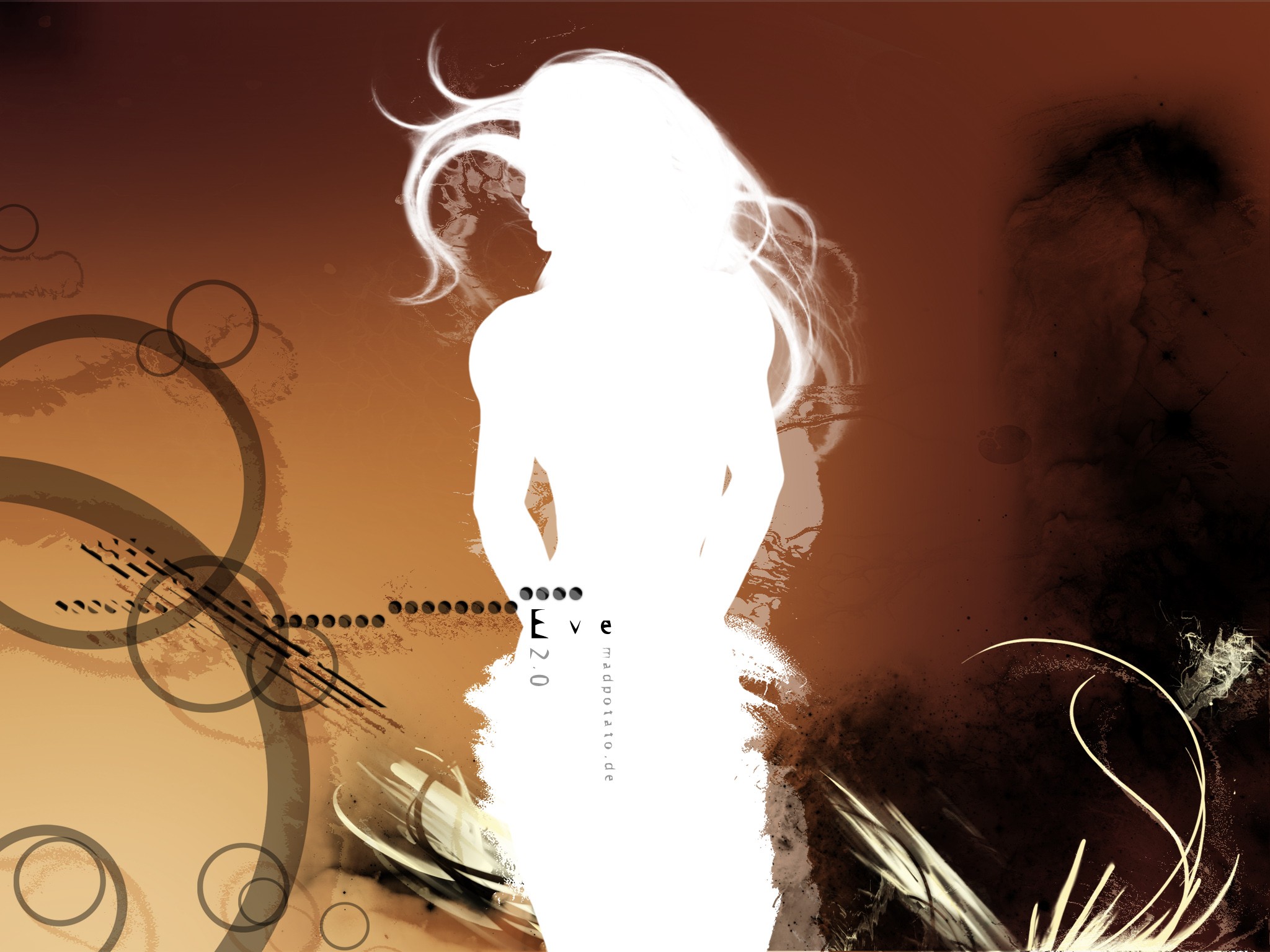 women, Digital art, Silhouette Wallpaper