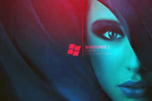 Windows 7, Women, Simple background, Window