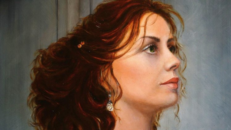 women, Portrait, Painting HD Wallpaper Desktop Background