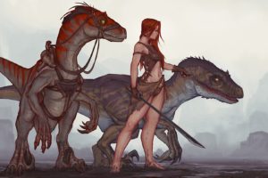 raptor, Ark: Survival Evolved, Women, Dinosaurs