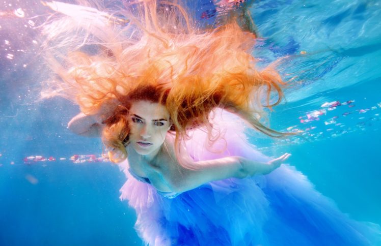 women, Underwater, Redhead HD Wallpaper Desktop Background