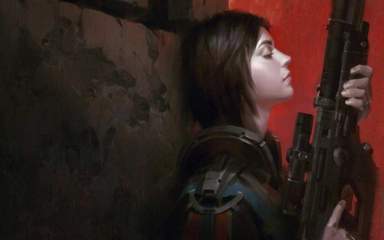 women with guns HD Wallpaper Desktop Background