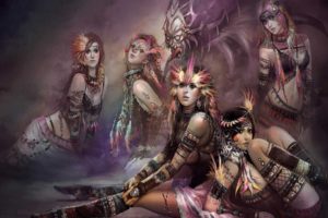 women, Fantasy art, Creature
