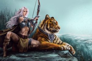 archers, Fantasy art, Women