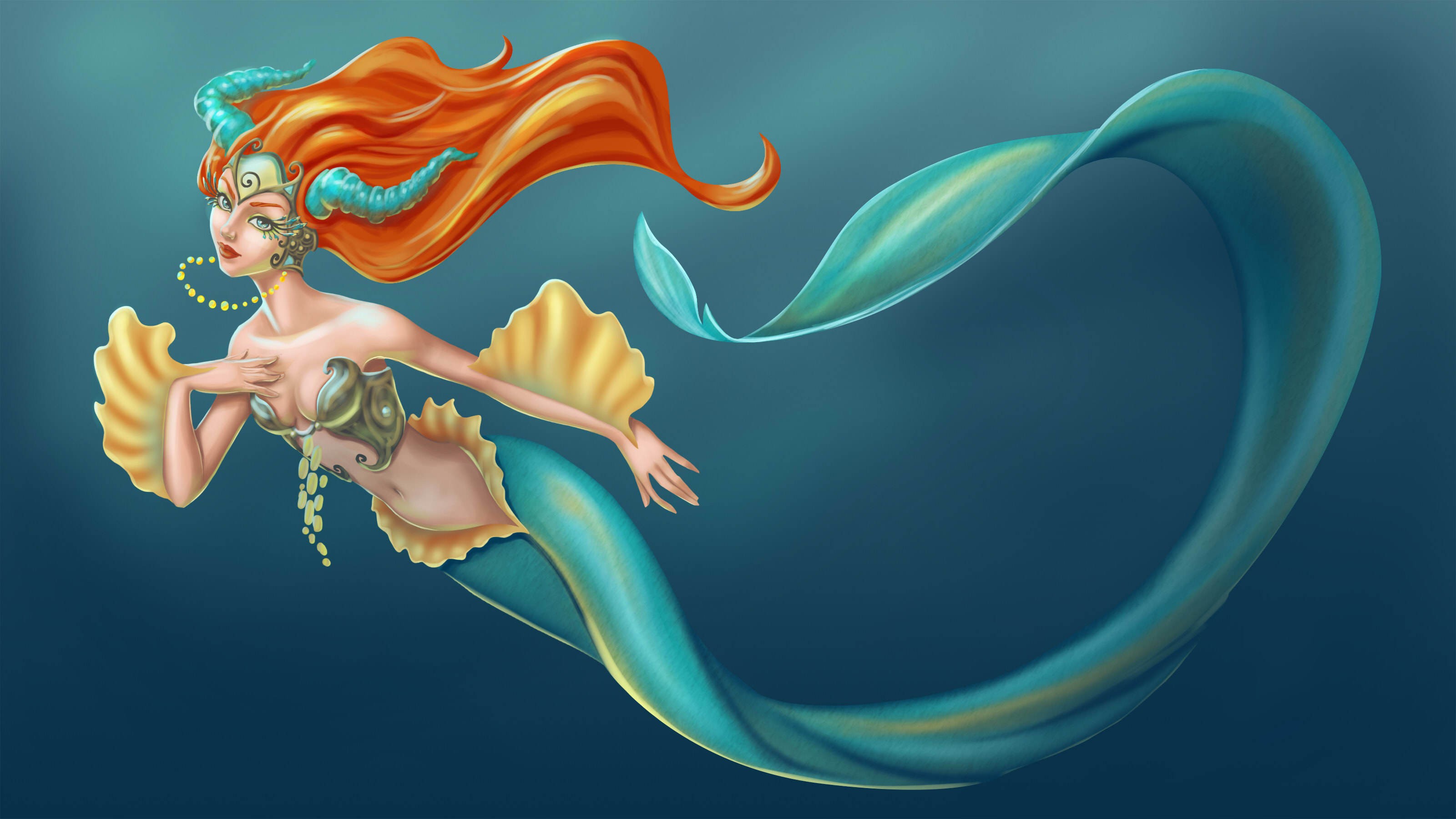fantasy art, Women, Mermaids Wallpaper