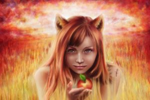 fantasy art, Apples, Women, Artwork