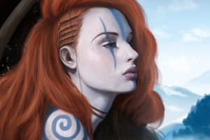 women, Redhead, Archers, Fantasy art, Artwork, Tattoo