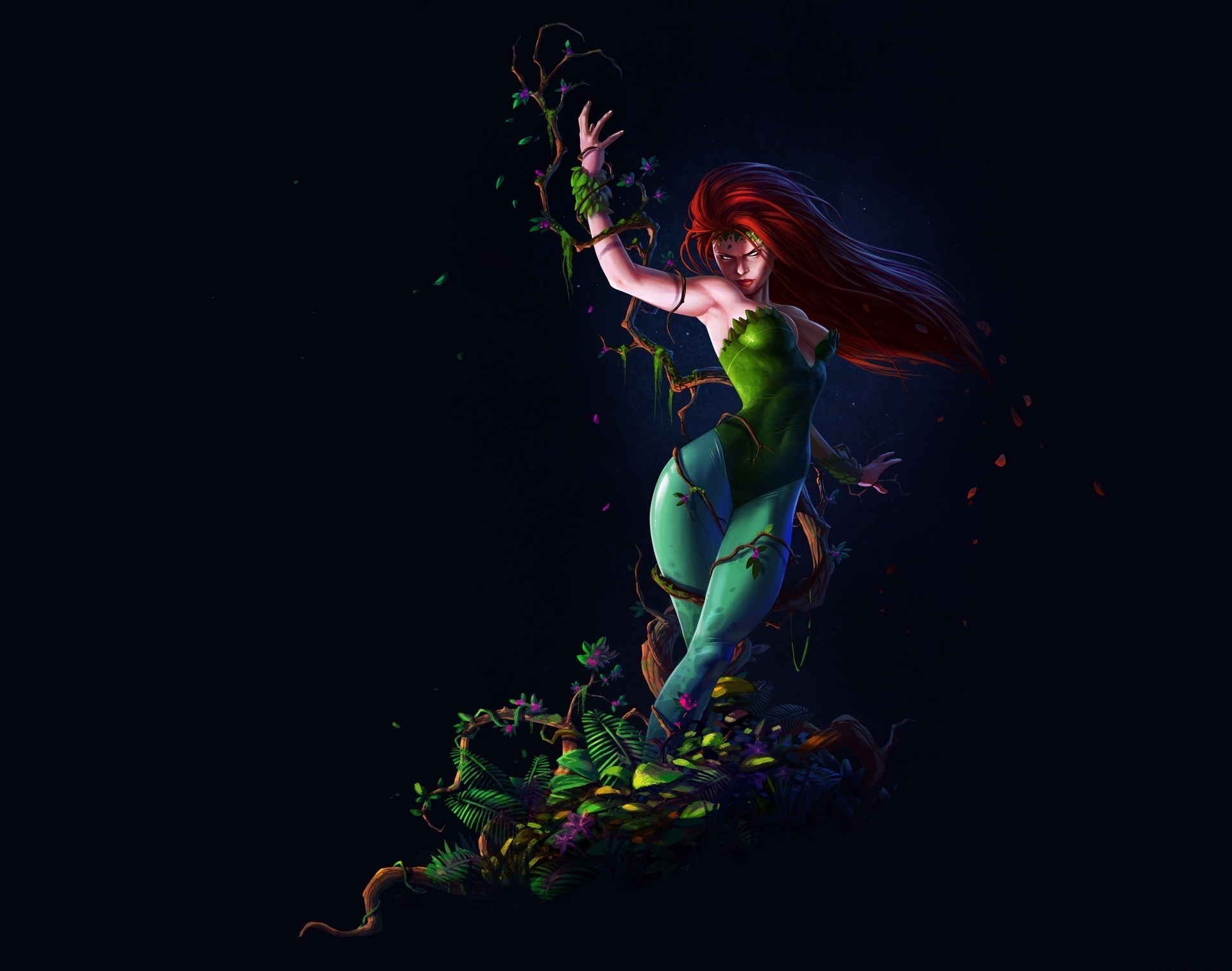 Poison Ivy, Women, Fantasy art, Artwork Wallpaper