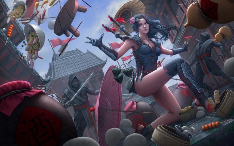 women, Warrior, Fantasy art HD Wallpaper Desktop Background