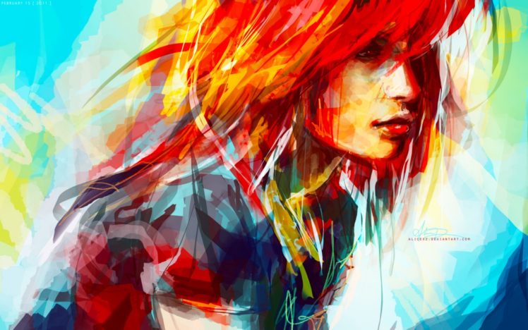 women, Redhead, Clothing, Painting HD Wallpaper Desktop Background