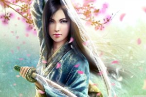 women, Anime, Sword, Fantasy art, Artwork