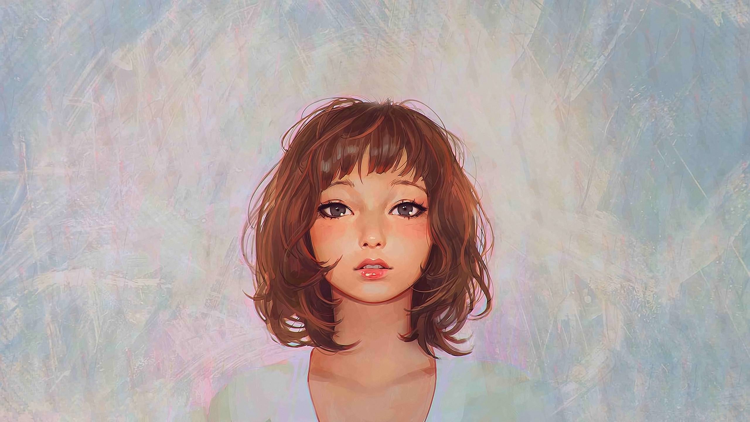 women, Eyes, Looking at viewer, Face, Artwork, Drawing Wallpaper