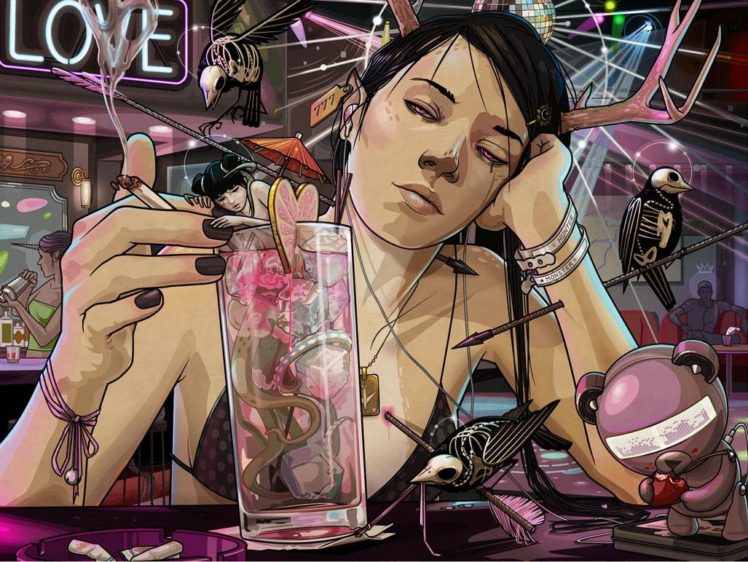 painted nails, Women, Artwork, Cigarettes HD Wallpaper Desktop Background