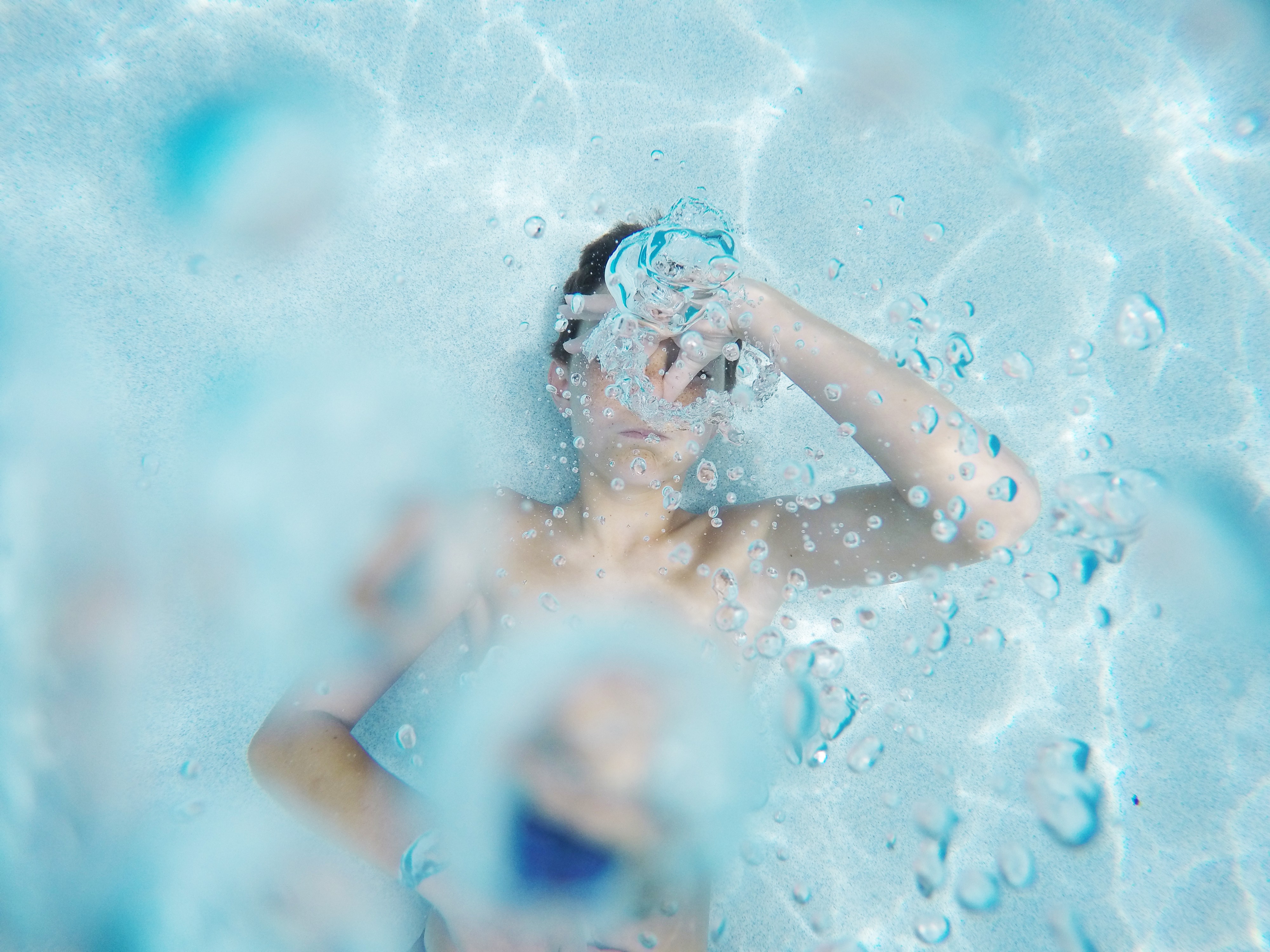 women, Water, Underwater, Bubbles Wallpaper