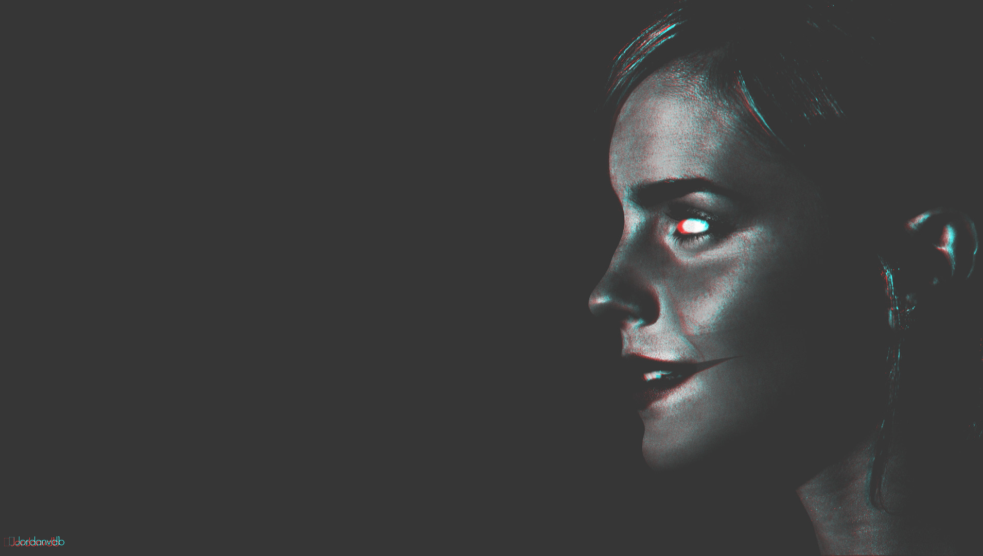 women, Actress, Emma Watson, 3D, Monochrome Wallpaper