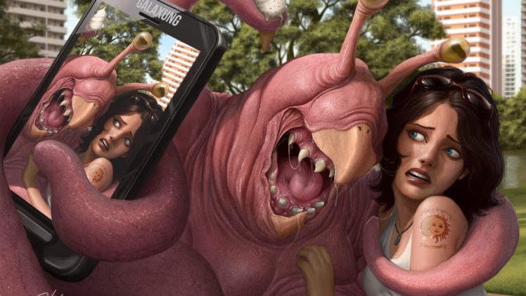 women, Aliens, Selfies, Tentacles HD Wallpaper Desktop Background