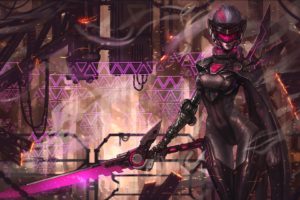 women, Cyberpunk, Fiora (League of Legends)