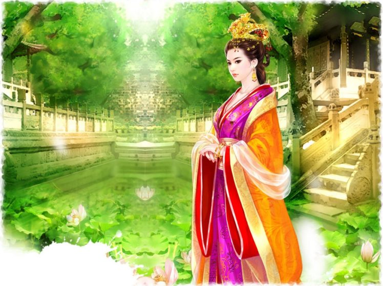 women, Chinese, Painting HD Wallpaper Desktop Background