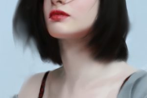 short hair, Women, Illustration
