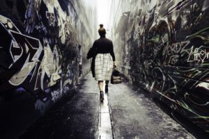 women, City, Graffiti