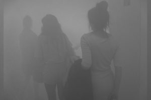 mist, Women, Monochrome