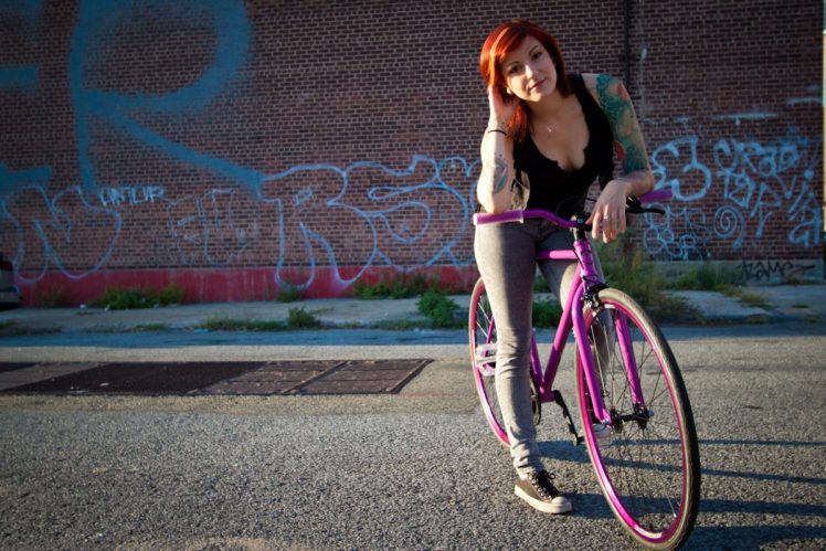 model, Simple background, Women, Fixed gear, Fixie, Bicycle HD Wallpaper Desktop Background