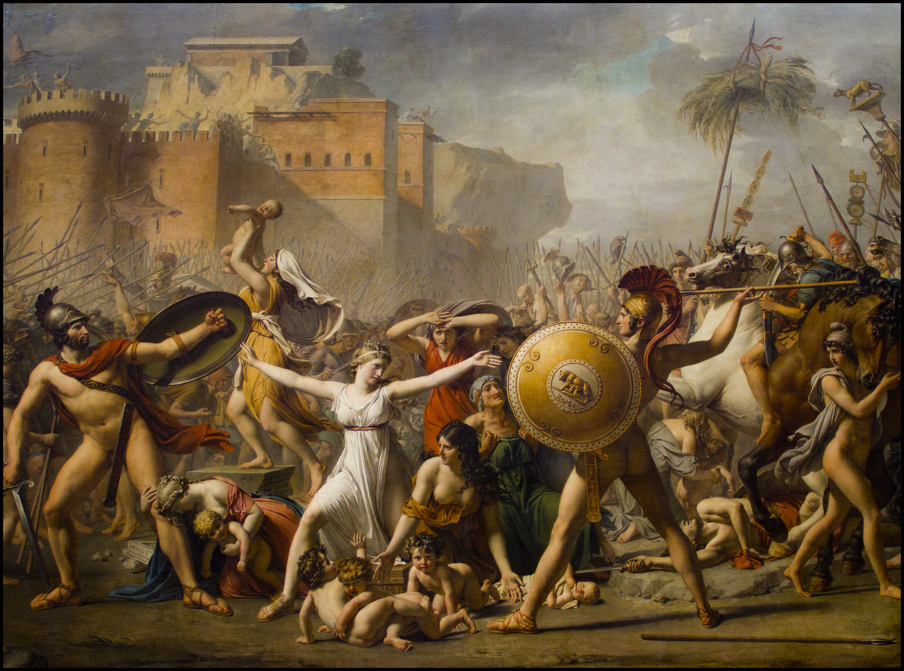 Les Sabines, Tableau, Romania, War, Jacques Louis David, The Intervention of the Sabine Women, Painting Wallpaper