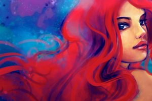 artwork, Redhead, Women, Mermaids, Disney, Alicexz, The Little Mermaid
