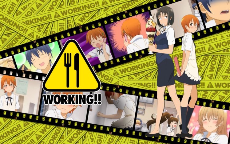 Working!!, Anime girls, Shirafuji Kyouko, Inami Mahiru HD Wallpaper Desktop Background