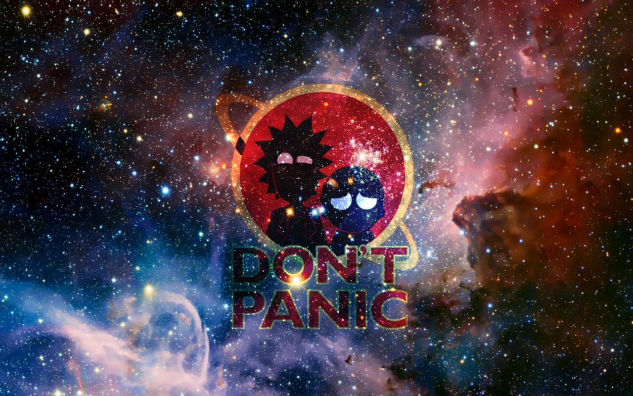 Rick and Morty, The Hitchhikers Guide to the Galaxy, Space Wallpaper