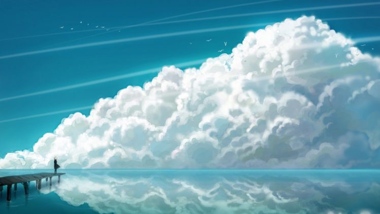 artwork, Illustration, Sky, Clouds HD Wallpaper Desktop Background