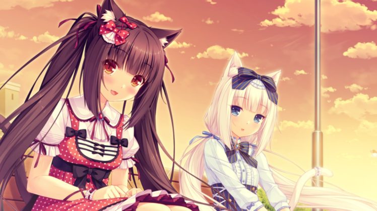 Neko Para, Vanilla (Neko Para), Chocolat (Neko Para), Park, Anime girls HD Wallpaper Desktop Background