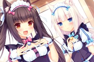 Neko Para, Vanilla (Neko Para), Chocolat (Neko Para), Anime girls, Maid outfit
