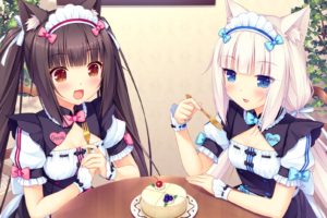 Neko Para, Vanilla (Neko Para), Chocolat (Neko Para), Anime girls, Maid outfit