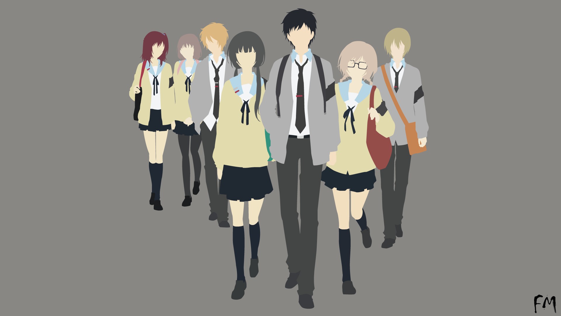 ReLIFE, Onoya An, Hishiro Chizuru, Kariu Rena, Kaizaki Arata, Yoake Ryō Wallpaper