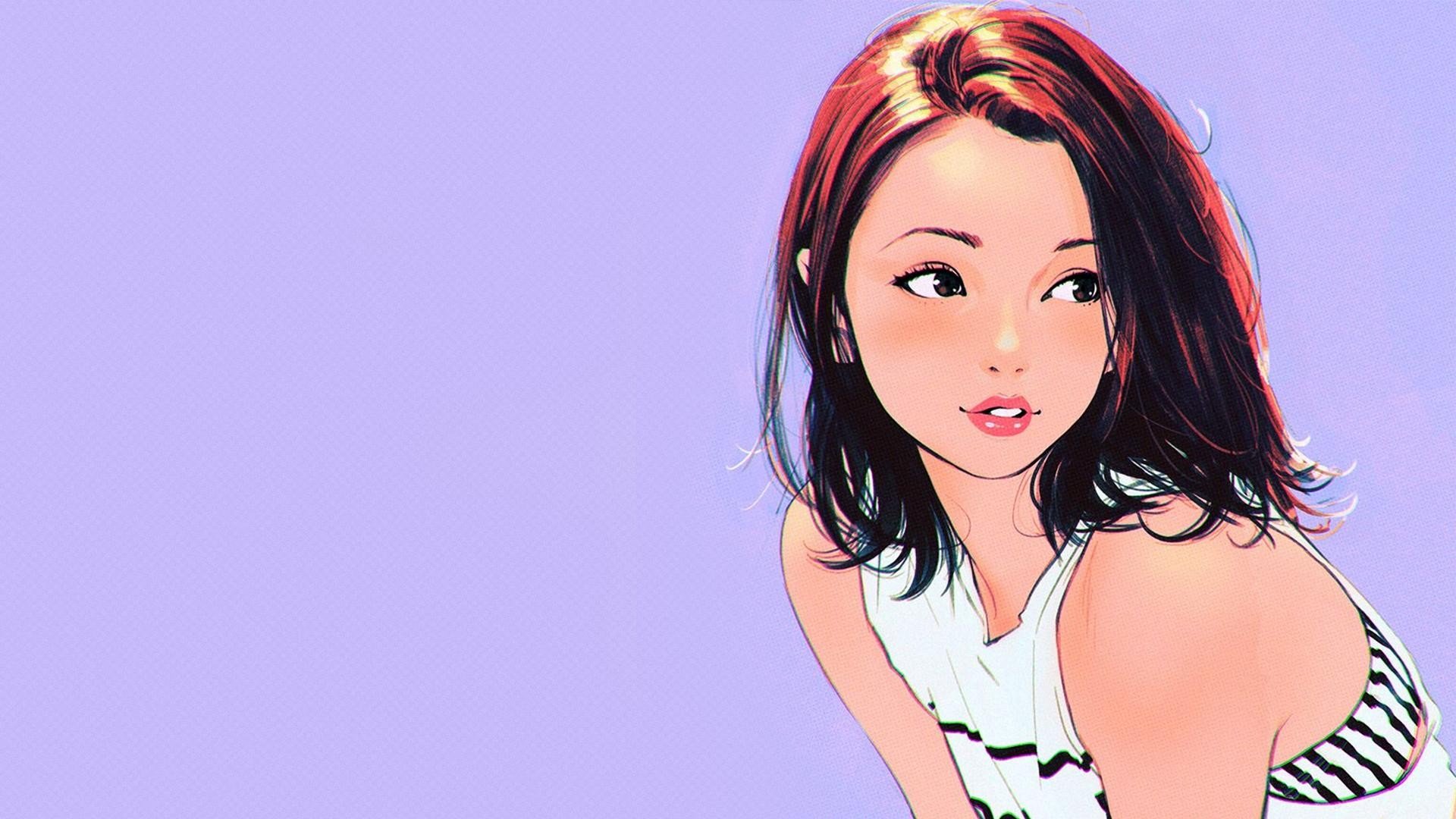 women, Brunette, Artwork Wallpaper