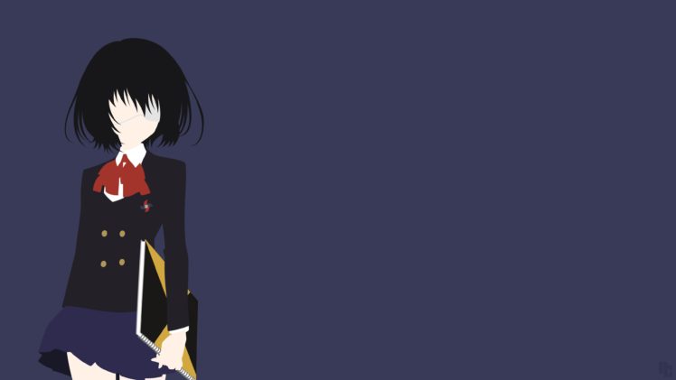 Another, Misaki Mei, Minimalism, Anime girls HD Wallpaper Desktop Background