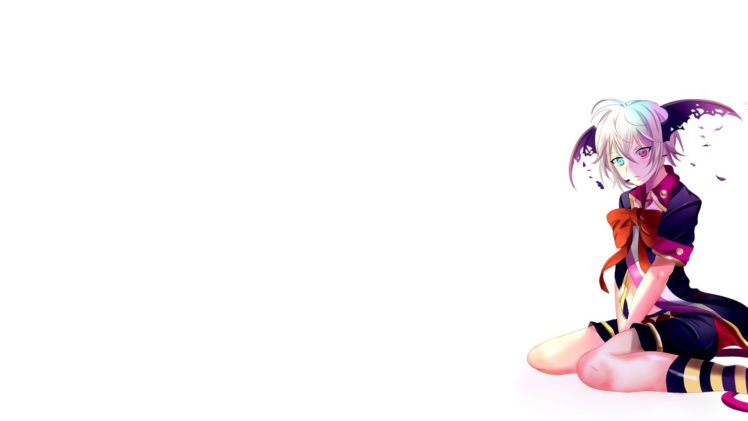 original characters, Anime girls, White background, Demon HD Wallpaper Desktop Background